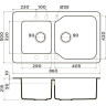 Мойка OMOIKIRI MARU 86-2-BE Tetogranit/ваниль 4993285