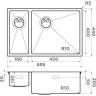 Мойка OMOIKIRI TAKI 69-2-U/IF-LG-R Side 4993184